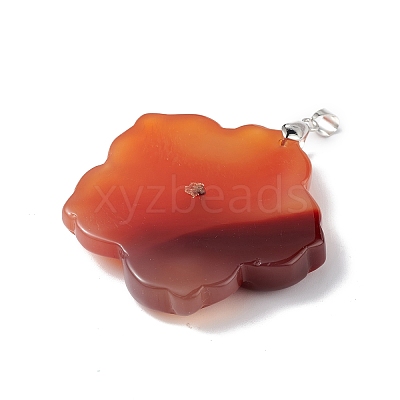 Natural Red Agate Big Pendants G-B040-01P-09-1