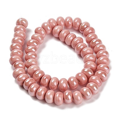 Glazed Porcelain Rondelle Beads PORC-Q001-01I-1