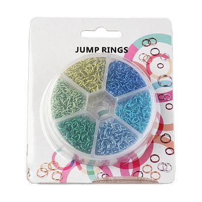 6 Colors Aluminum Wire Open Jump Rings ALUM-JP0001-01A-1