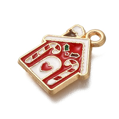 Christmas Theme Alloy Enamel Pendants ENAM-S021-03G-1