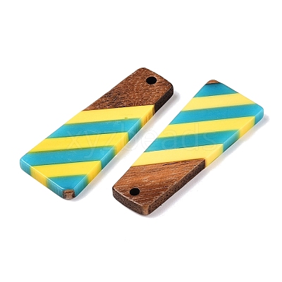 Epoxy Resin & Walnut Wood Pendants RESI-N039-121M-1