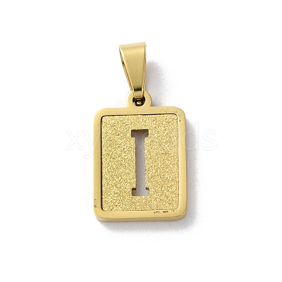 304 Stainless Steel Alphabet Pendants STAS-S152-01G-I-1
