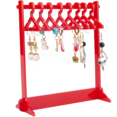 1 Set Coat Hanger Shaped Acrylic Earring Display Stands EDIS-CP0001-15A-1