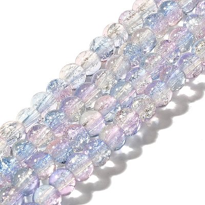 Crackle Glass Beads Strands CCG-C002-6mm-09-1