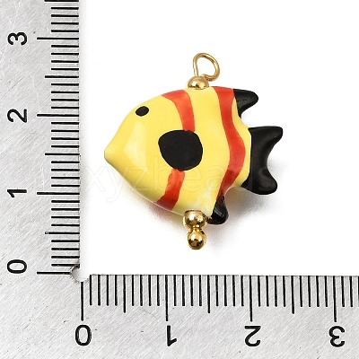 Ocean Themed Hand Painted Ceramic Porcelain Pendants PR-CBA0027-05G-02-1