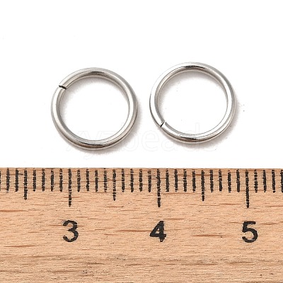 Tarnish Resistant 304 Stainless Steel Open Jump Rings A-STAS-Q186-02-10x1.2-1