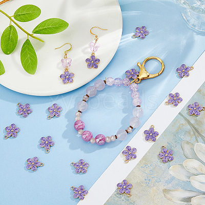 50Pcs Alloy Enamel Pendants ENAM-DC0002-36B-1