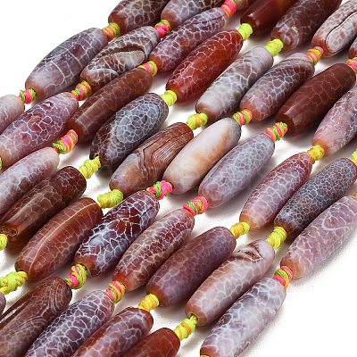 Dyed & Heated Natural Fire Crackle Agate Beads Strands GG-CBAB9C6-A02-01-1