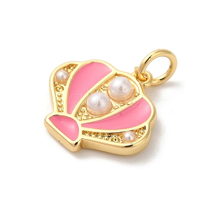 Rack Plating Brass Enamel Pendants KK-Z056-35G-03-1
