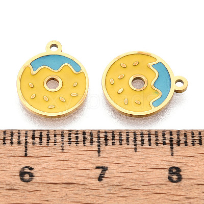 304 Stainless Steel Enamel Charms STAS-T065-61G-2-1