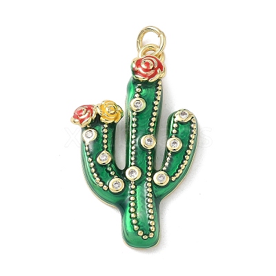 Brass Enamel Pendants X-KK-B155-21G-02-1
