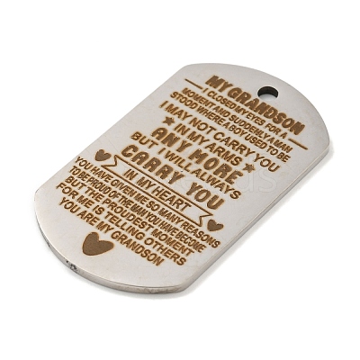 Non-Tarnish 201 Stainless Steel Pendants STAS-L079-01P-11-1