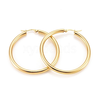 304 Stainless Steel Hoop Earrings EJEW-H358-08G-A-1