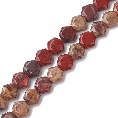 Natural Red Rainbow Jasper Beads Strands G-K359-C09-01-1