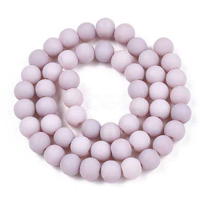Opaque Glass Beads Strands GLAA-T032-P8mm-MD07-1