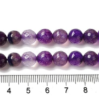 Dyed & Heated Natural Dragon Veins Agate Beads Strands G-P539-A01-18-1