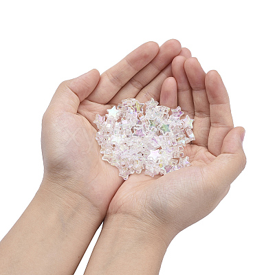 Eco-Friendly Transparent Acrylic Beads TACR-YW0001-01A-1