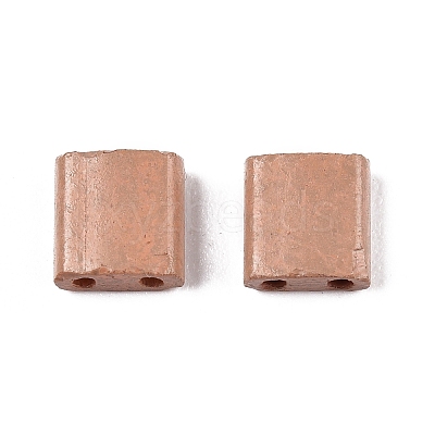 2-Hole Baking Paint Glass Seed Beads SEED-S023-17C-20-1