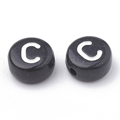 Opaque Acrylic Beads X-SACR-N002-02C-1