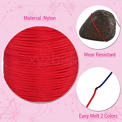 6Rolls 6 Colors Nylon Braided Cord NWIR-TA0001-46C-1
