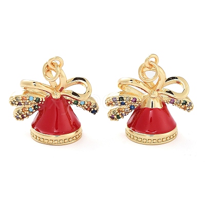 Christmas Theme Rack Plating Brass Pendants KK-M280-11D-G-1