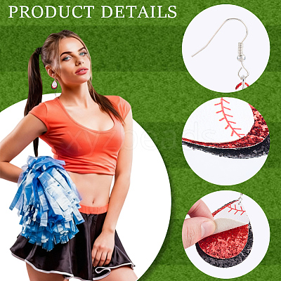 2 Pairs 2 Colors Synthetic Leather Dangle Earrings EJEW-CL0001-01A-1