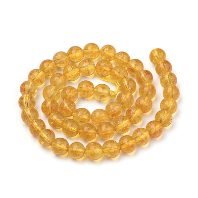Synthetic Citrine Beads Strands X-G-S150-14-6mm-1