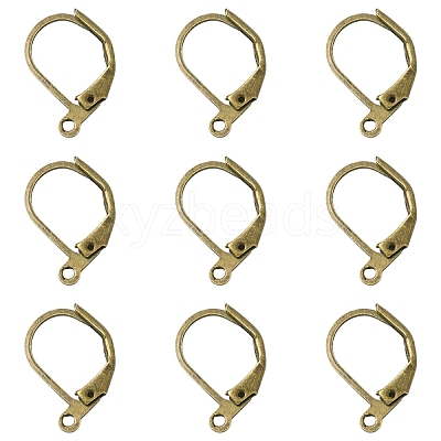 100Pcs Brass Leverback Earring Findings KK-YW0003-37AB-1