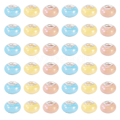 150Pcs Opaque Resin European Beads RESI-TA0004-61B-1