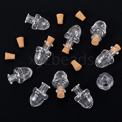10Pcs Clear Glass Wishing Bottles AJEW-TA0002-85C-1