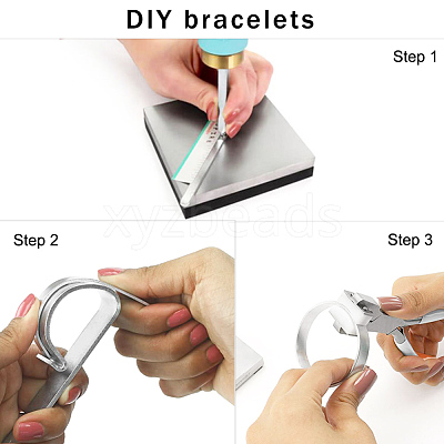 Aluminum Bangle Blanks DIY-H134-01B-P-1