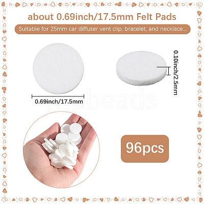96Pcs Fibre Perfume Pads DIY-SP0004-47B-01-1