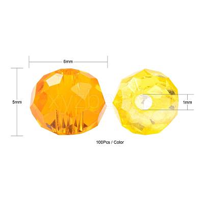 500Pcs 5Colors Electroplate Glass Beads EGLA-LS0001-01C-1