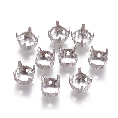 Non-Tarnish 316 Surgical Stainless Steel Sew on Prong Settings STAS-E470-01A-P-1