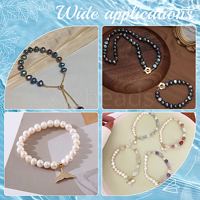 2 Strands 2 Colors Natural Cultured Freshwater Pearl Beads Strands PEAR-BBC0001-23-1