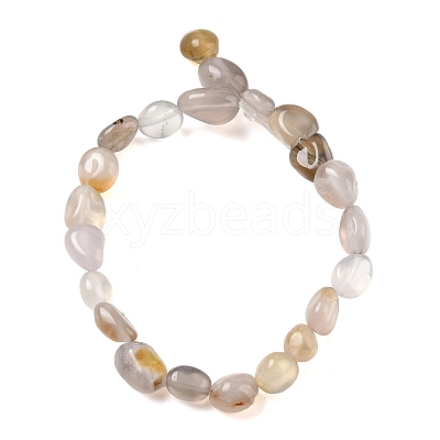 Natural Grey Agate Beads Strands G-C286-A22-1