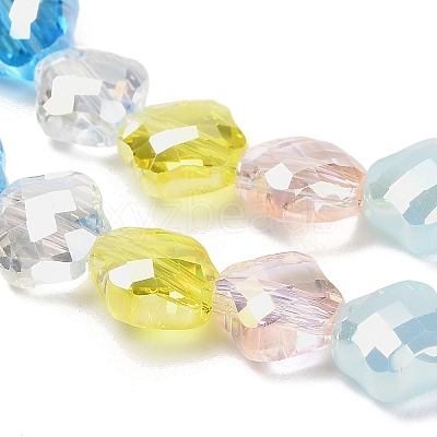 Electroplated Glass Beads Strands EGLA-P067-04A-03-1