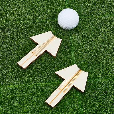 2Pcs Wood Golf Ball Markers AJEW-FH0005-41-1