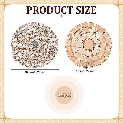 12Pcs Alloy Rhinestone Cabochons FIND-PH0026-39KCG-1