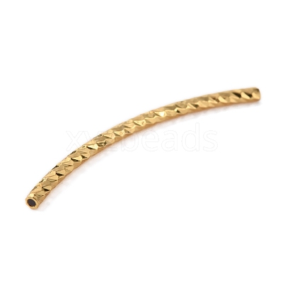 Brass Curved Tube Beads FIND-WH0110-155A-1