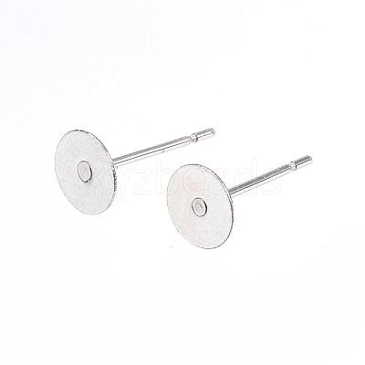 Tarnish Resistant 304 Stainless Steel Stud Earring Findings STAS-D448-088P-6mm-1