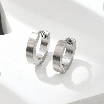 Tarnish Resistant 202 Stainless Steel Huggie Hoop Earrings EJEW-O087-09A-P-1