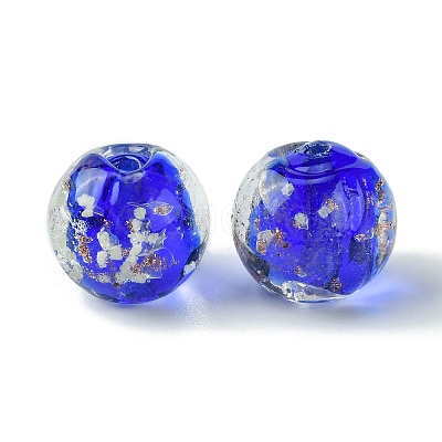 Luminous Handmade Gold Sand Lampwork Beads FOIL-B001-07B-1