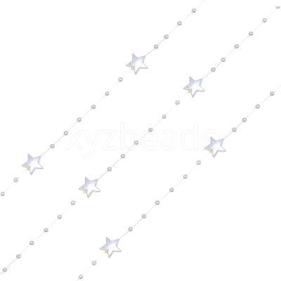 Handmade ABS Plastic Beaded Chains X-CHC-CJC0001-08A-1