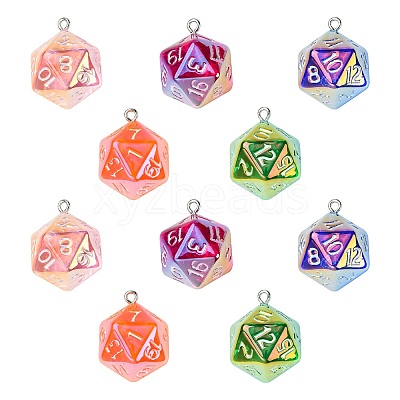 Electroplated Resin Pendants RESI-CJC0023-15-1