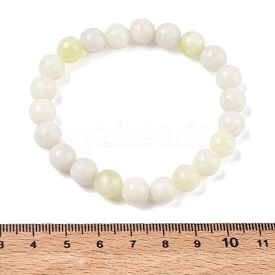 Natural Jade Round Beaded Stretch Bracelets GG-CBA12F1-02A-13-1