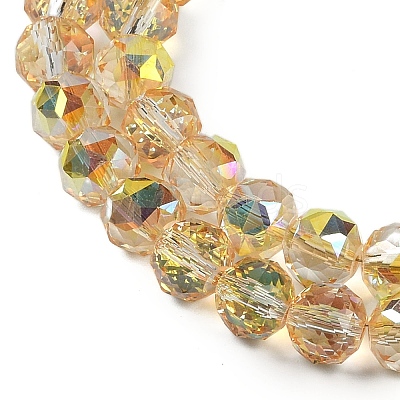 Transparent Electroplate Glass Beads Strands EGLA-N002-34C-C23-1