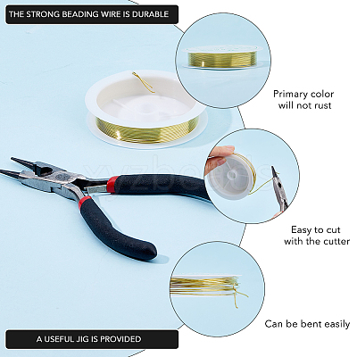 1 Set ABS Plate with Zinc Alloy Sticks and 1Pc Carbon Steel Round Nose Pliers TOOL-DC0001-14-1