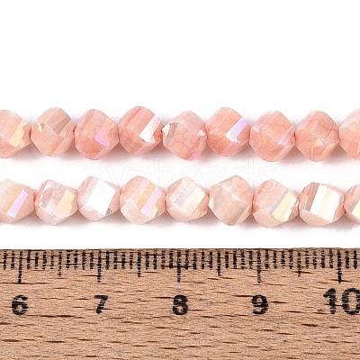 Anti-Tarnish Electroplate Glass Beads Strands GLAA-T025-6mm-14G-1