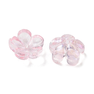 Dyed & Heated Glass Bead Caps GLAA-C042-01K-1